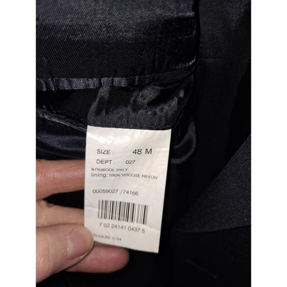 Brooks Brothers 346 Stretch Blazer Wool Blend‎ Navy 2 Button Size 48M - Picture 4 of 8